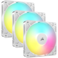 Pack de 3 ventilateurs ARGB 120mm - CORSAIR - RS120 - Blanc Pack de 3 ventilateurs ARGB 120mm - CORSAIR - RS120 - Blanc