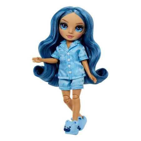 Junior High Pyjama Party -&nbsp;Poupée mannequin articulée 22 cm - Skyler (Bleue) - Nombreux accessoires - a partir de 4 ans