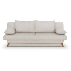 Banquette convertible - 3 places - NAOTO - Tissu beige - Coffre de rangement - 202 x 98 x 98 cm Banquette convertible - 3 places - NAOTO - Tissu beige - Coffre de rangement - 202 x 98 x 98 cm