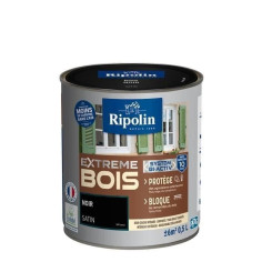 RIPOLIN Peinture Bois Satin Haute Protection 10 ans qui Protege et Magnifie vos Bois - Noir RIPOLIN Peinture Bois Satin Haute Protection 10 ans qui Protege et Magnifie vos Bois - Noir