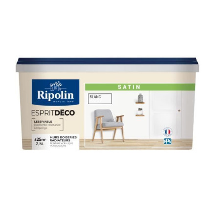 RIPOLIN ESPRIT DECO MULTI SUPPORTS BLANC satin 2