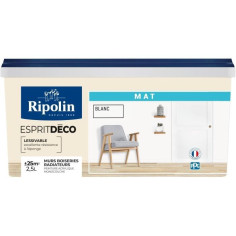 RIPOLIN ESPRIT DECO BLANC MAT 2.5L RIPOLIN ESPRIT DECO BLANC MAT 2.5L