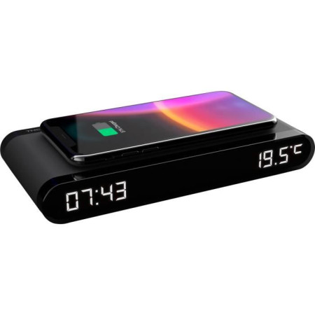 Réveil station de charge - THOMSON - Noir - Induction 15W