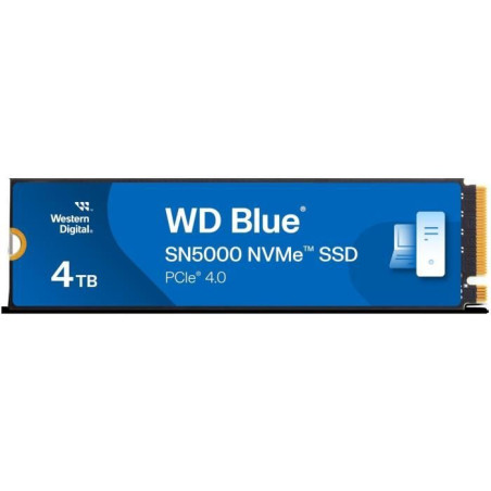 WESTERN DIGITAL - WDS400T4B0E - Disque dur SSD Interne - 4&nbsp;To - WD&nbsp;Blue&nbsp;- SN5000 - NVMe