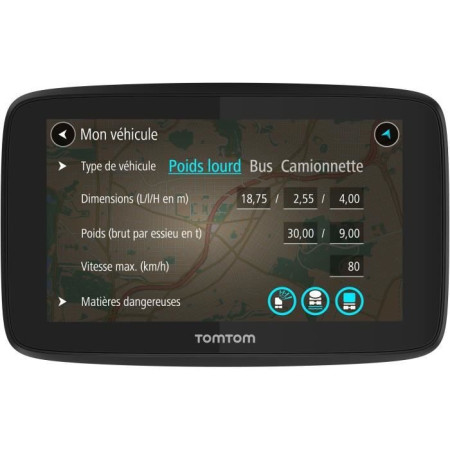 GPS Poids Lourds TomTom GO Professional 520 - Cartographie Europe 49 pays - Wi-Fi int