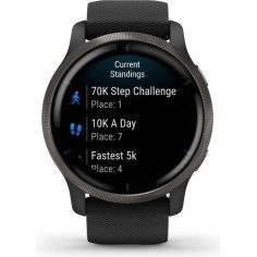 GARMIN Venu 2 - Montre connectée GPS - Gray - Bracelet noir