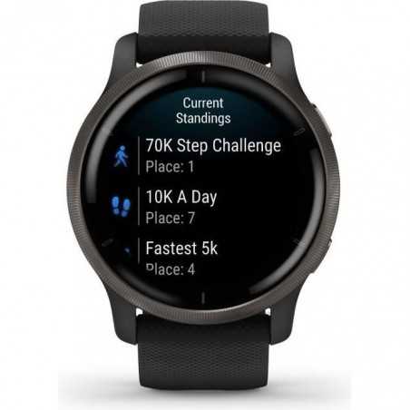GARMIN Venu 2 - Montre connectée GPS - Gray - Bracelet noir