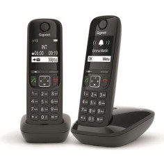 GIGASET Téléphone Fixe AS690 Duo Noir GIGASET Téléphone Fixe AS690 Duo Noir