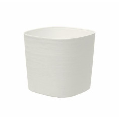 Pot avec réserve d'eau - GARDEN ID Respect - Blanc 20 x 20 cm - avec 100% déchets mén
