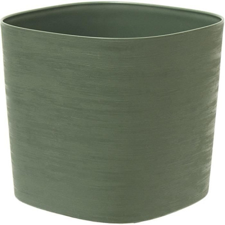 Pot avec réserve d'eau - GARDEN ID Respect - Vert de gris 30 x 30 cm - 100% déchets m