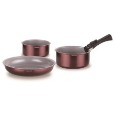 Batterie de cuisine - Tous feux dont induction - ARTHUR MARTIN - AM2503 - Aluminium - Batterie de cuisine - Tous feux dont induction - ARTHUR MARTIN - AM2503 - Aluminium -