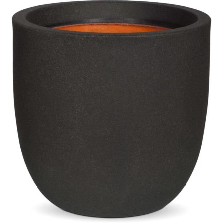 Pot de fleurs URBAN SMOOTH - Plastique - Noir - 43x41 cm - CAPI EUROPE