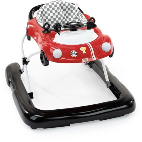 BRIGHT STARTS Trotteur bébé pliable 3 en 1, petite voiture , 3 modes de jeux évolutifs, rouge, cadeau bébé