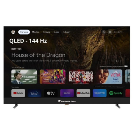 TV LED - CONTINENTAL EDISON - CELEDGAM43QL24B6 - 43'' (109 cm) - QLED UHD 4K 3840x216
