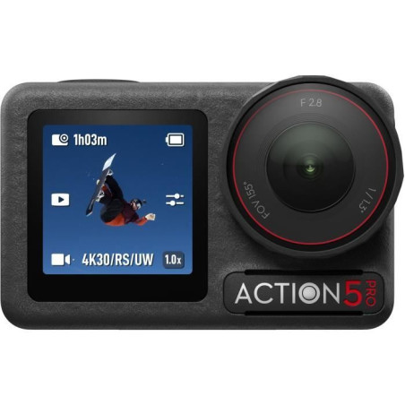 Osmo Action 5 Standard Combo - DJI - CMOS 1/1,3 - Ecran tactile - UHD 4K120, 2.7K120, 1080p240 - 12 Mpx - Bluetooth 5.0 - Wifi