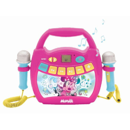 Enceinte Bluetooth Minnie Mouse - LEXIBOOK - Effets Lumineux, Micros et Batterie Rechargeable