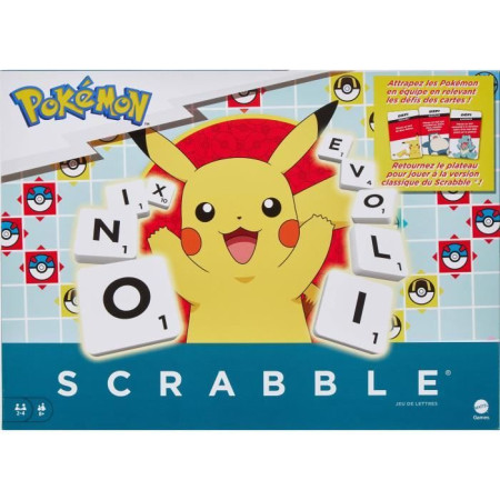 Scrabble Pokémon-Jeu de société familial avec 2&nbsp;modes de jeu HXT27