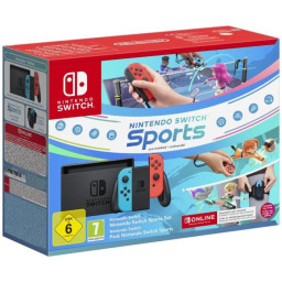 Console Nintendo Switch  Bleu Néon & Rouge Néon + Nintendo Switch Sports (Pré-instal