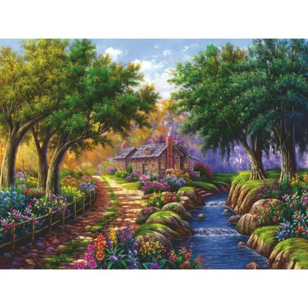 Ravensburger-Puzzle 1500p-Cottage au bord de la riviere-Adultes & enfants des 14 ans-