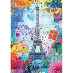 Nathan-Puzzle 1500 pieces-Tour Eiffel multicolore/Lars Stewart-Adultes et enfants des