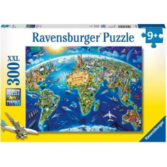 Puzzle 300 p XXL - Carte des monuments du monde - Ravensburger - Pour enfant des 9 an Puzzle 300 p XXL - Carte des monuments du monde - Ravensburger - Pour enfant des 9 an