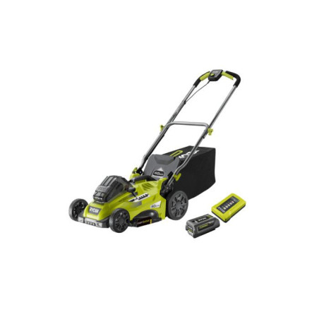 RYOBI - Tondeuse poussée 36V - Ø coupe 40 cm - ramassage et mulching - 1 batterie lithium+ 5,0 Ah et chargeur 1,7 A - RLM36X41