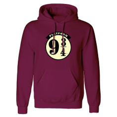 Sweat à capuche unisex Harry Potter Platform 9 and 3 Quarters Bordeaux Sweat à capuche unisex Harry Potter Platform 9 and 3 Quarters Bordeaux
