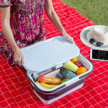 Bol De Camping Avec Couvercle Bol En Silicone Pliable Pour Voyage Et Camping Micro-Ondes Et Réfrigérateur Bol De Stockage Alimentaire (1000ML Bol De Camping Avec Couvercle Bol En Silicone Pliable Pour Voyage Et Camping Micro-Ondes Et Réfrigérateur Bol De Stockage Alimentaire (1000ML