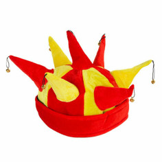 Chapeau fou du roi Rouge et jaune