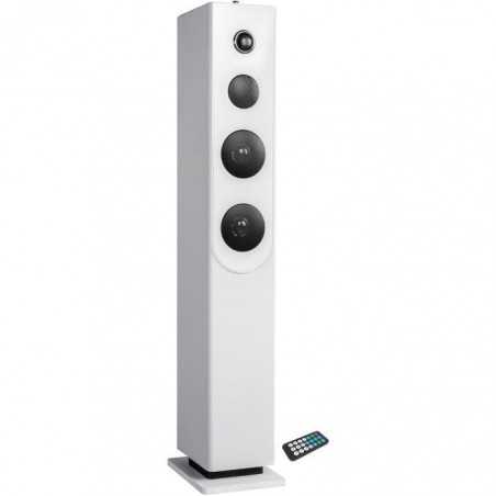Tour de son Bluetooth INOVALLEY HP33-CD - Lecteur CD - Haut-parleurs 100 Watts - Blanc