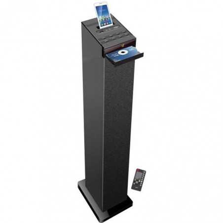 INOVALLEY HP32CD - Tour de son Bluetooth, Lecteur CD, USB - Noir