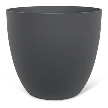 Pot de fleurs - GARDEN ID - Phoenix Anthracite - 38 x 34 cm - 100% Recyclé et Recyclable - Résistant au Gel et UV - Pour Exté