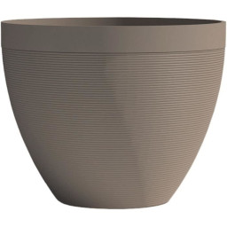 Pot de fleurs - GARDEN ID - Green Care Impact Taupe - 30 x 26 cm - Garanti 10ans - 10