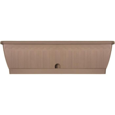 Jardiniere - GARDEN ID Terraflor - Taupe 60 cm - Solidité - Réserve d'eau - Recyclé &