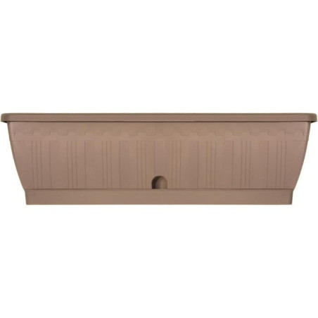 Jardiniere - GARDEN ID Terraflor - Taupe 60 cm - Solidité - Réserve d'eau - Recyclé & 100% recyclable - Volume pour plantes.