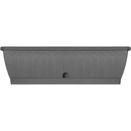 Jardiniere - GARDEN ID Terraflor - Anthracite 60cm - Solidité - Réserve d'eau - Recyc