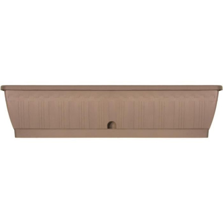 Jardiniere - GARDEN ID Terraflor - Taupe 80 cm - Solidité - Réserve d'eau - Recyclé &