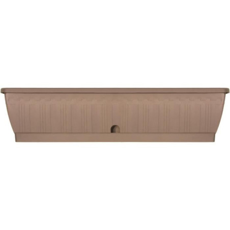Jardiniere - GARDEN ID Terraflor - Taupe 80 cm - Solidité - Réserve d'eau - Recyclé & 100% recyclable - Volume pour plantes.