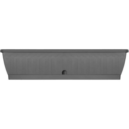 Jardiniere - GARDEN ID Terraflor - Anthracite 80 cm - Solidité - Réserve d'eau - Recyclé & 100% recyclable - Volume pour plan