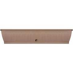 Jardiniere - GARDEN ID Terraflor - Taupe 100 cm - Solidité - Réserve d'eau - Recyclé