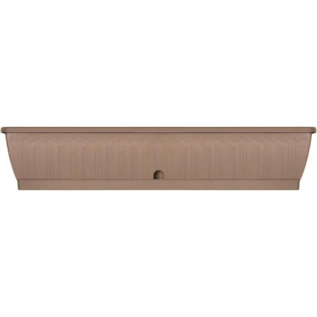 Jardiniere - GARDEN ID Terraflor - Taupe 100 cm - Solidité - Réserve d'eau - Recyclé