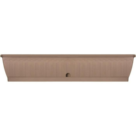 Jardiniere - GARDEN ID Terraflor - Taupe 100 cm - Solidité - Réserve d'eau - Recyclé & 100% recyclable - Volume pour plantes.