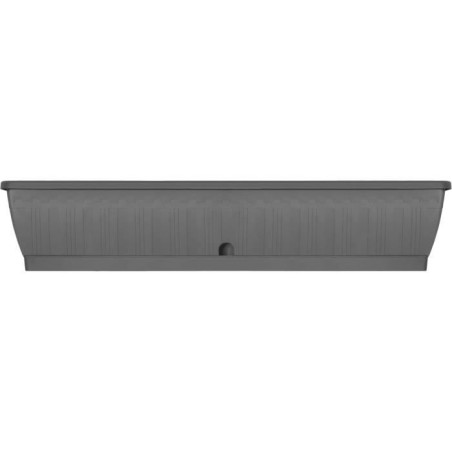Jardiniere - GARDEN ID Terraflor - Anthracite 100 cm - Solidité - Réserve d'eau - Recyclé & 100% recyclable - Volume pour pla