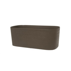 Jardiniere avec réserve d'eau - GARDEN ID Respect - Taupe 50 x 17 cm - 100% déchets m
