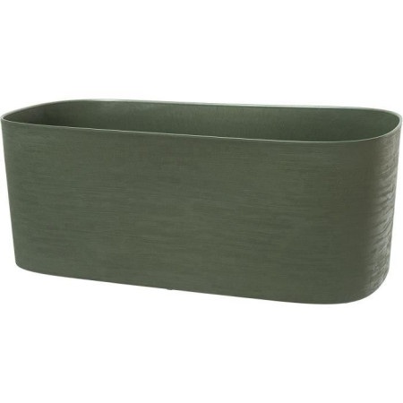 Jardiniere + réserve eau - GARDEN ID Respect - Vert de gris 50 x 17 cm - 100% déchets