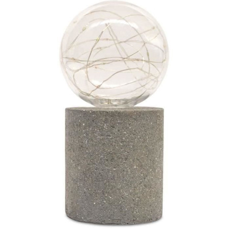 Lampe de table solaire - GARDEN ID Nordic Light - Ø10 h19 cm - Autonomie 6 a 8h - Bou