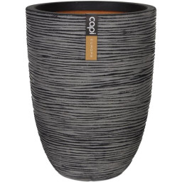 Capi Pot a fleurs Nature Rib élégant bas 46 x 58 cm Anthracite KOFZ783