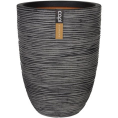 Capi Pot a fleurs Nature Rib élégant bas 46 x 58 cm Anthracite KOFZ783 Capi Pot a fleurs Nature Rib élégant bas 46 x 58 cm Anthracite KOFZ783