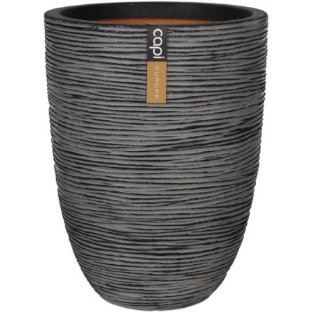 Capi Pot a fleurs Nature Rib élégant bas 46 x 58 cm Anthracite KOFZ783