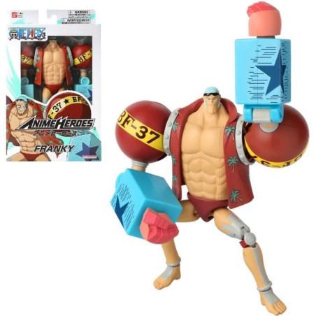 Figurine - BANDAI - Franky - One Piece - 17 cm - Mains supplémentaires